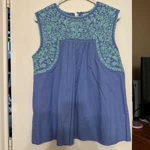 Women’s Sister Jane hand-embroidered sleeveless blouse